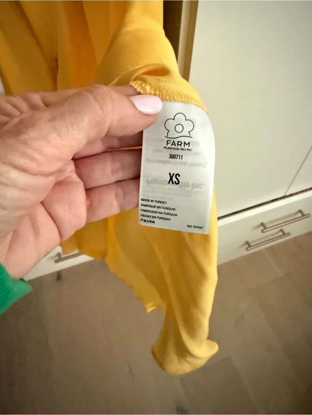 NWT Farm Rio Yellow Cutout Long Sleeve Maxi Dress - Picture 5 of 8